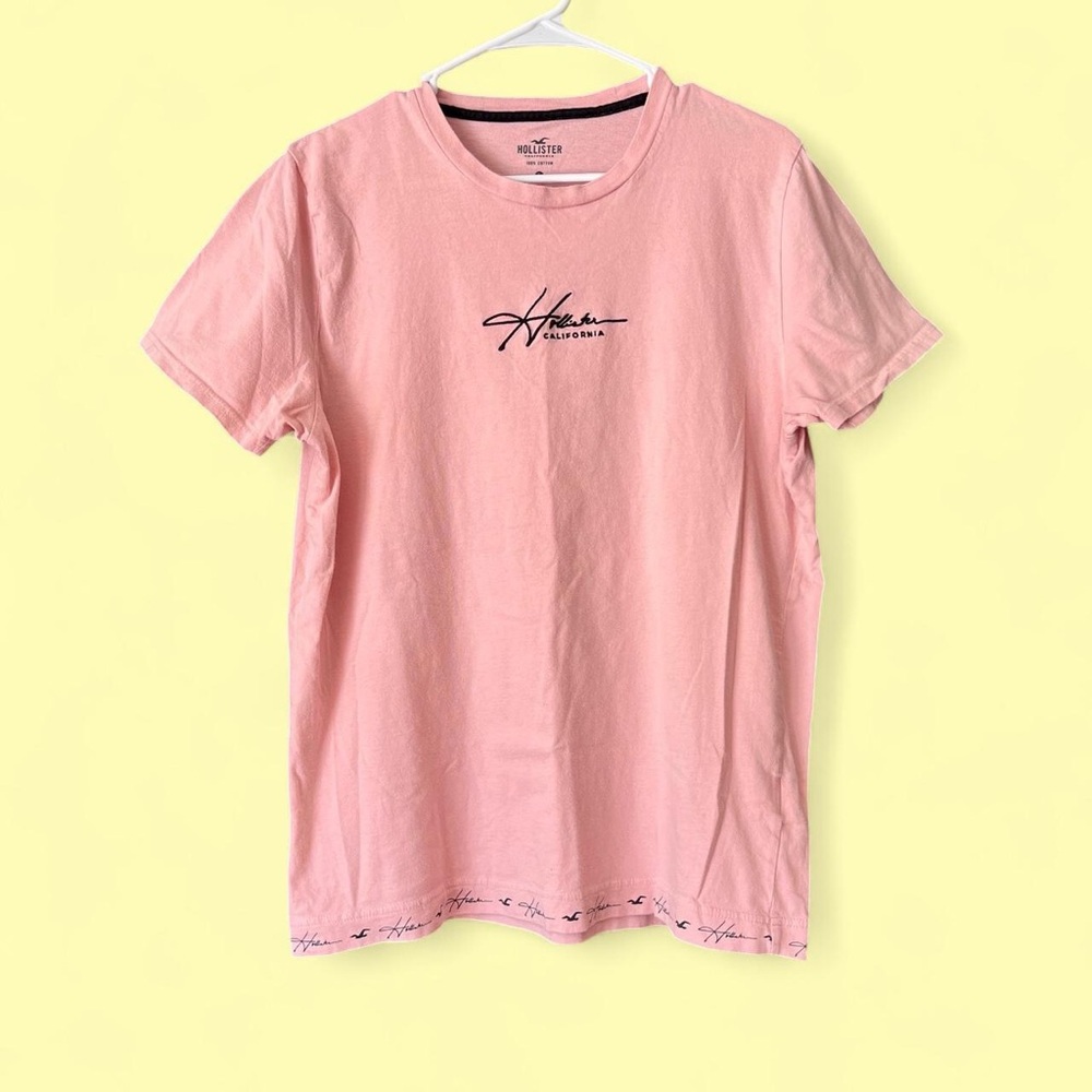 Hollister Pink Polo T-Shirt Short Sleeve